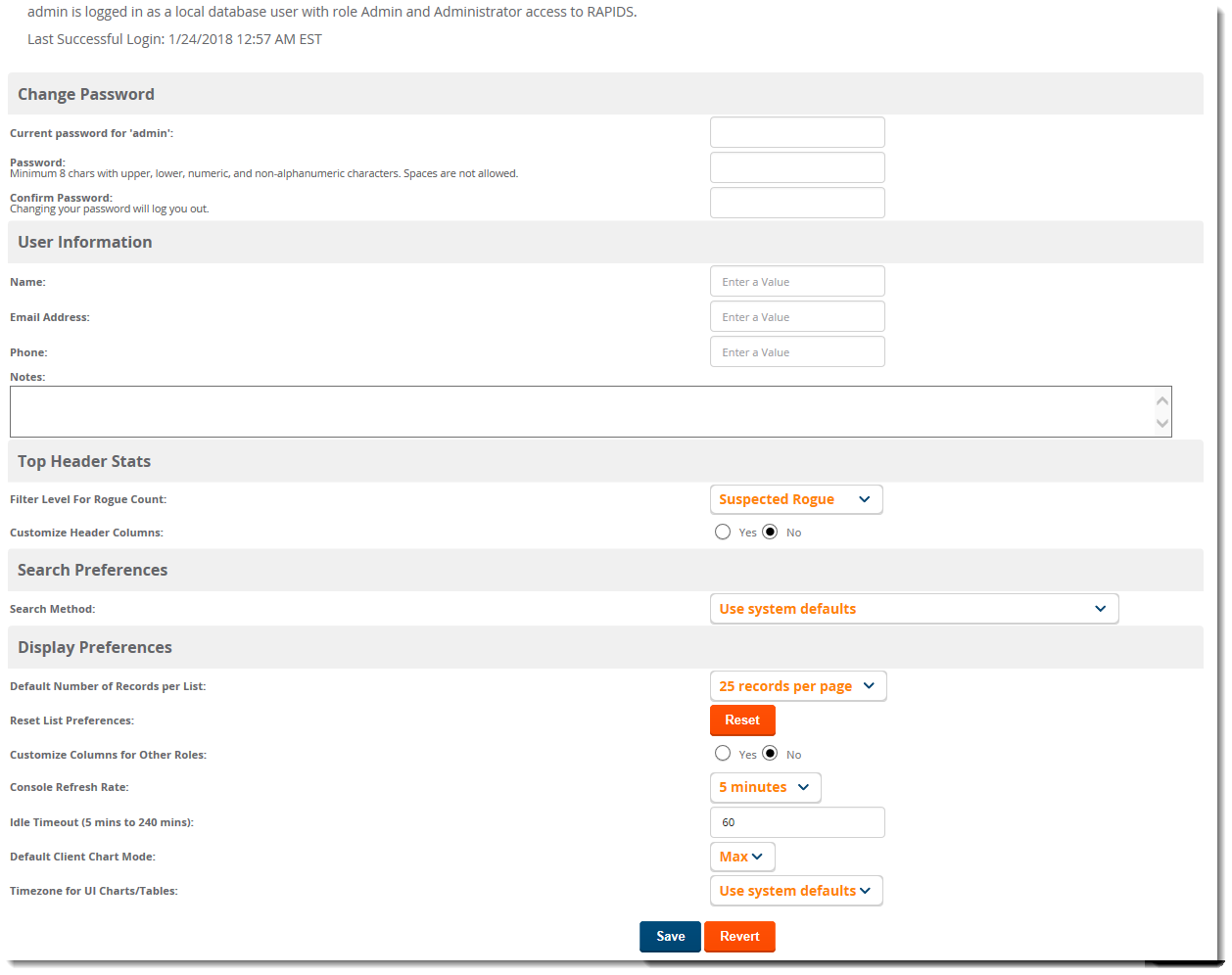 User Infor Stats User Information