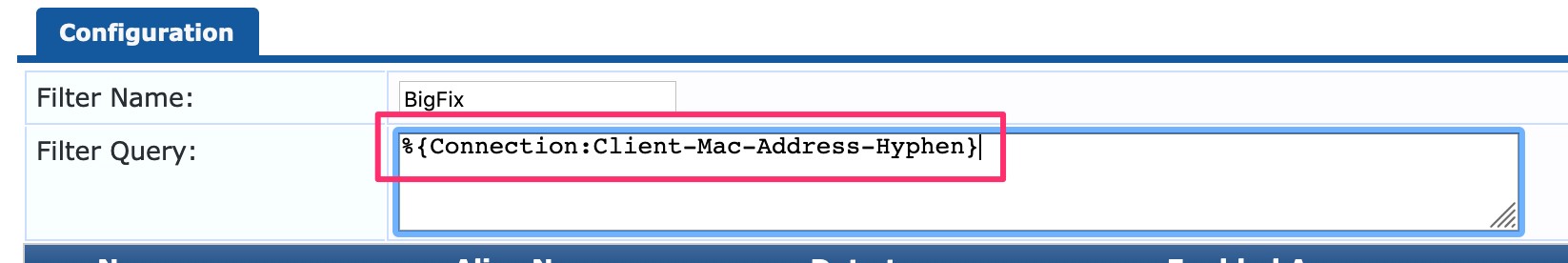 Building the BigFix Extension query filter