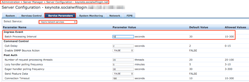 Ingress Event Engine Processing Frequency