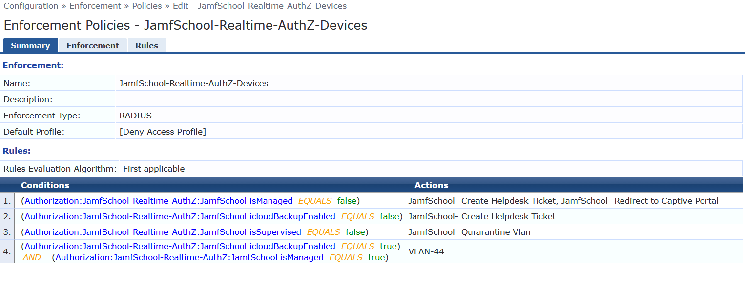 Leveraging attributes in Enforcement Policies