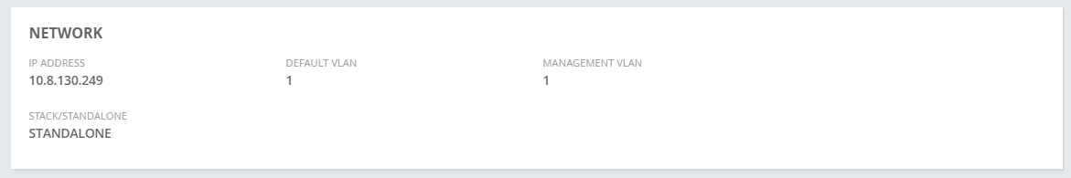 Network Switch Directory Summary Tab in Switch Dashboard
