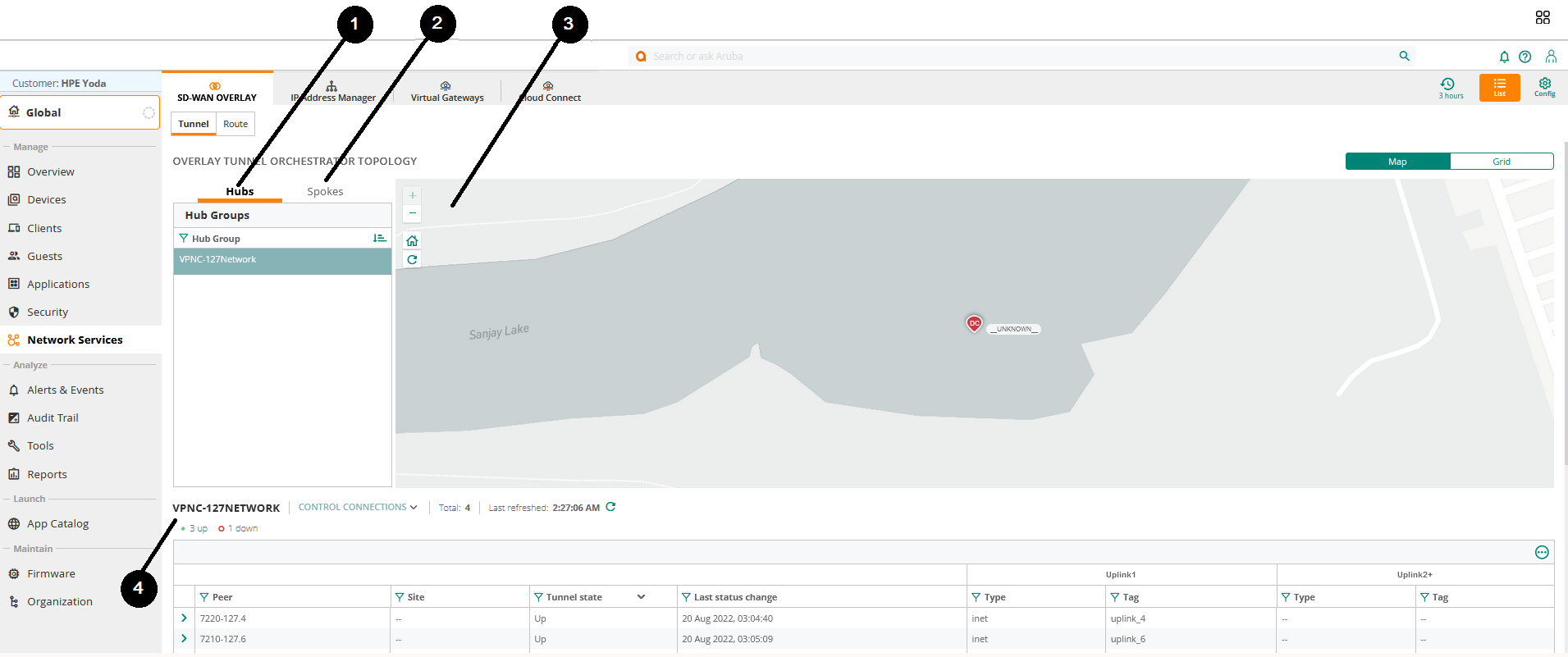 Operator Overview Map Viewing Overlay Tunnel Orchestrator in Map View